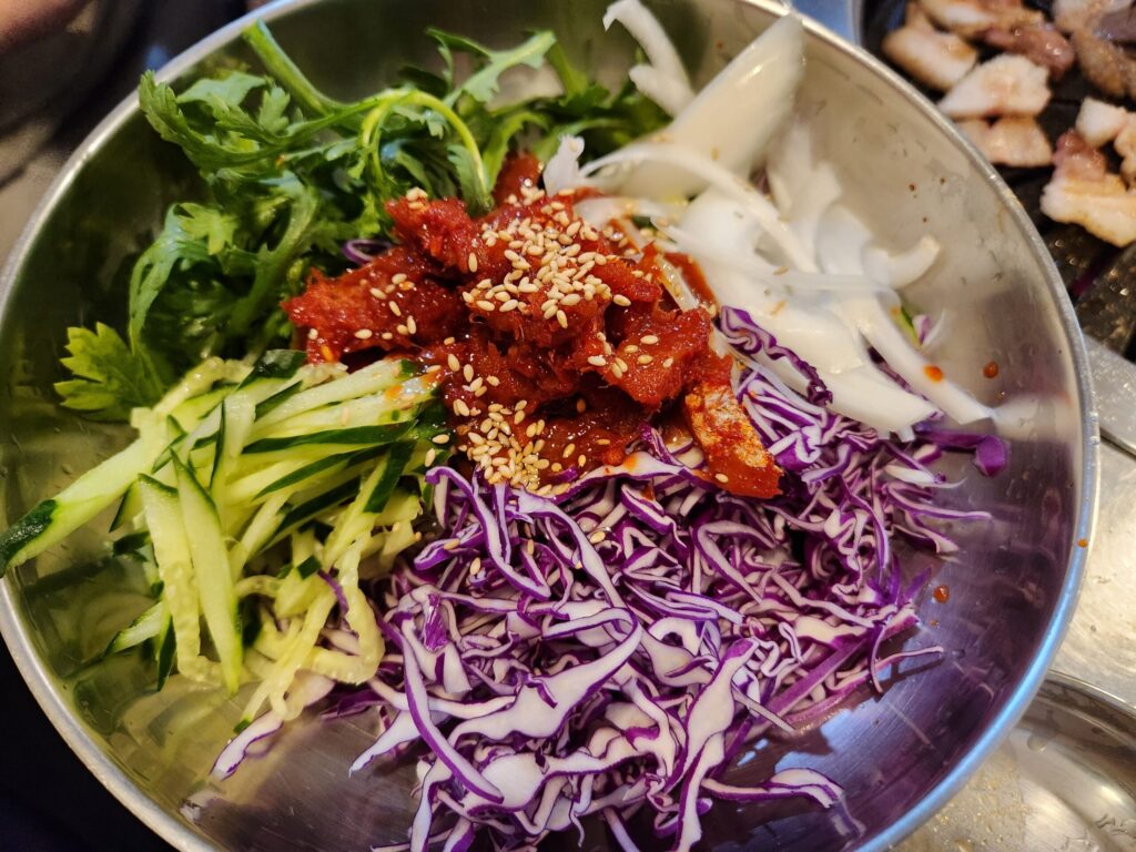 조리 전 상태의 황태쫄면.